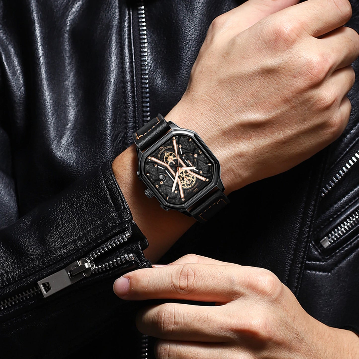 POEDAGAR Fashion Men Wristwatches Luxury Luminous Waterproof Man Watch
