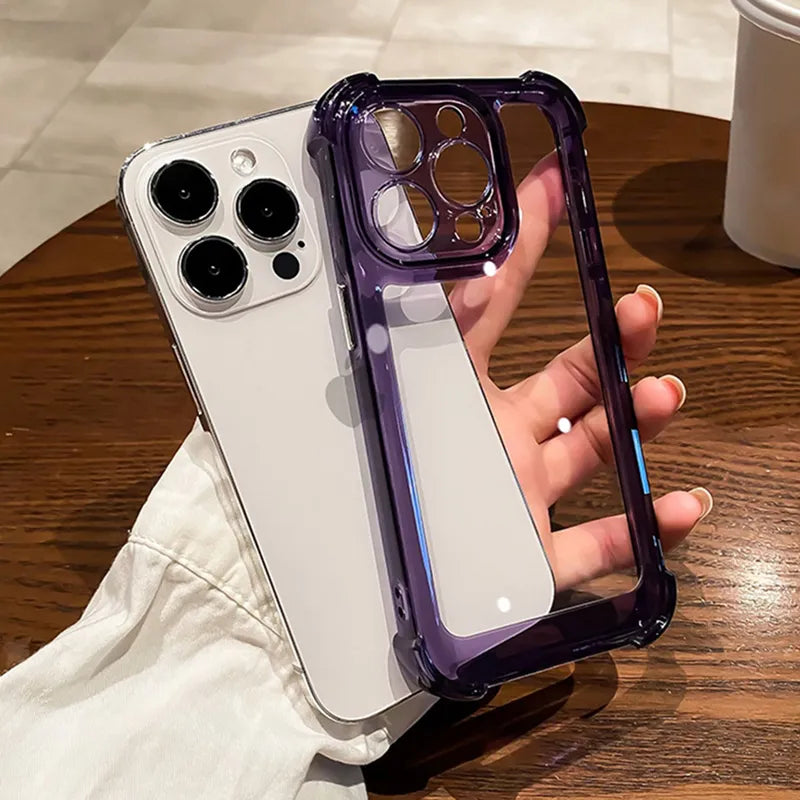 Shockproof Clear Case For iPhone 14 13 12 11 15 Pro Max X XR XS 8 Plus Back Cover