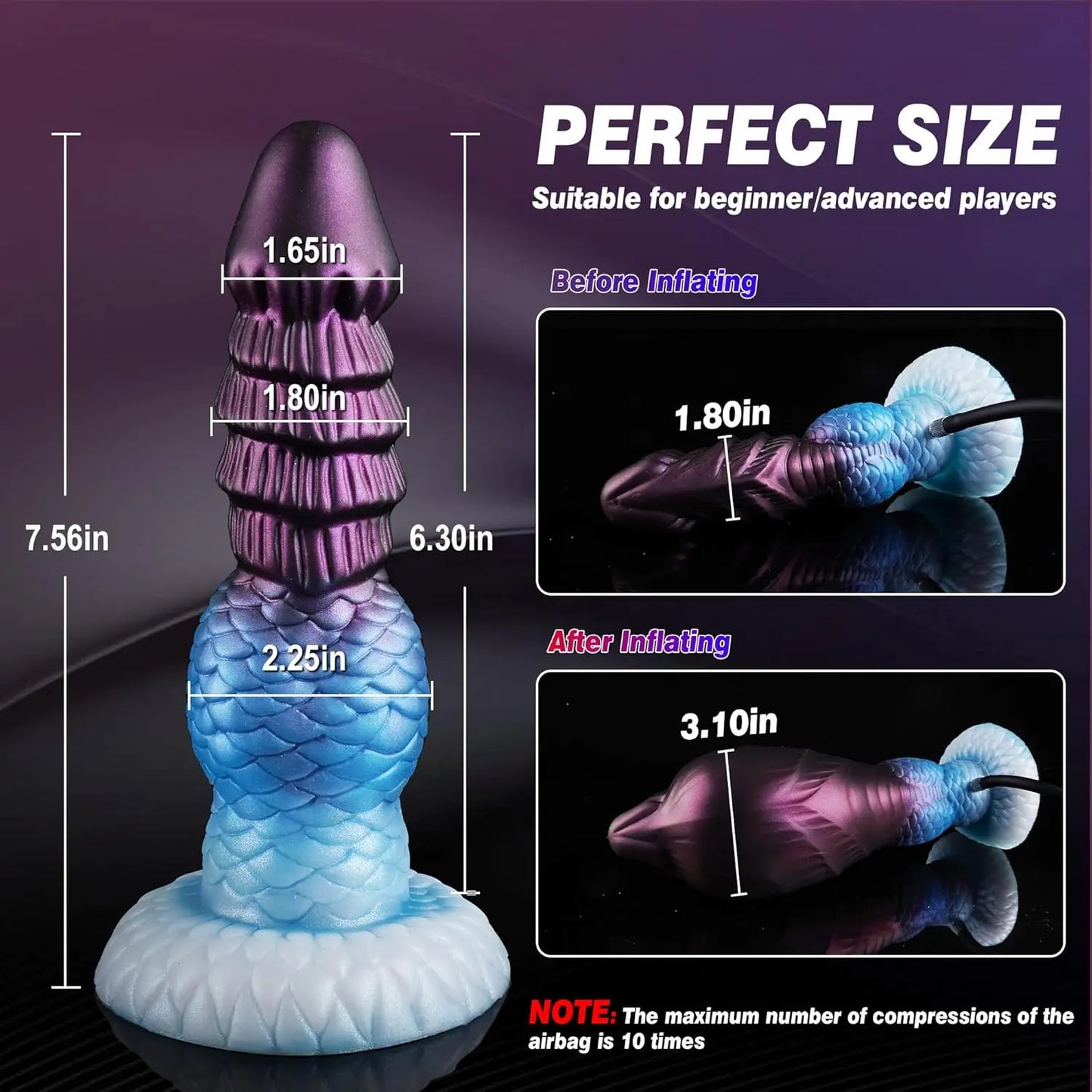Dildo Monster Inflatable Animal Penis Butt Plug Tail Fantasy Dog Knot Dildos
