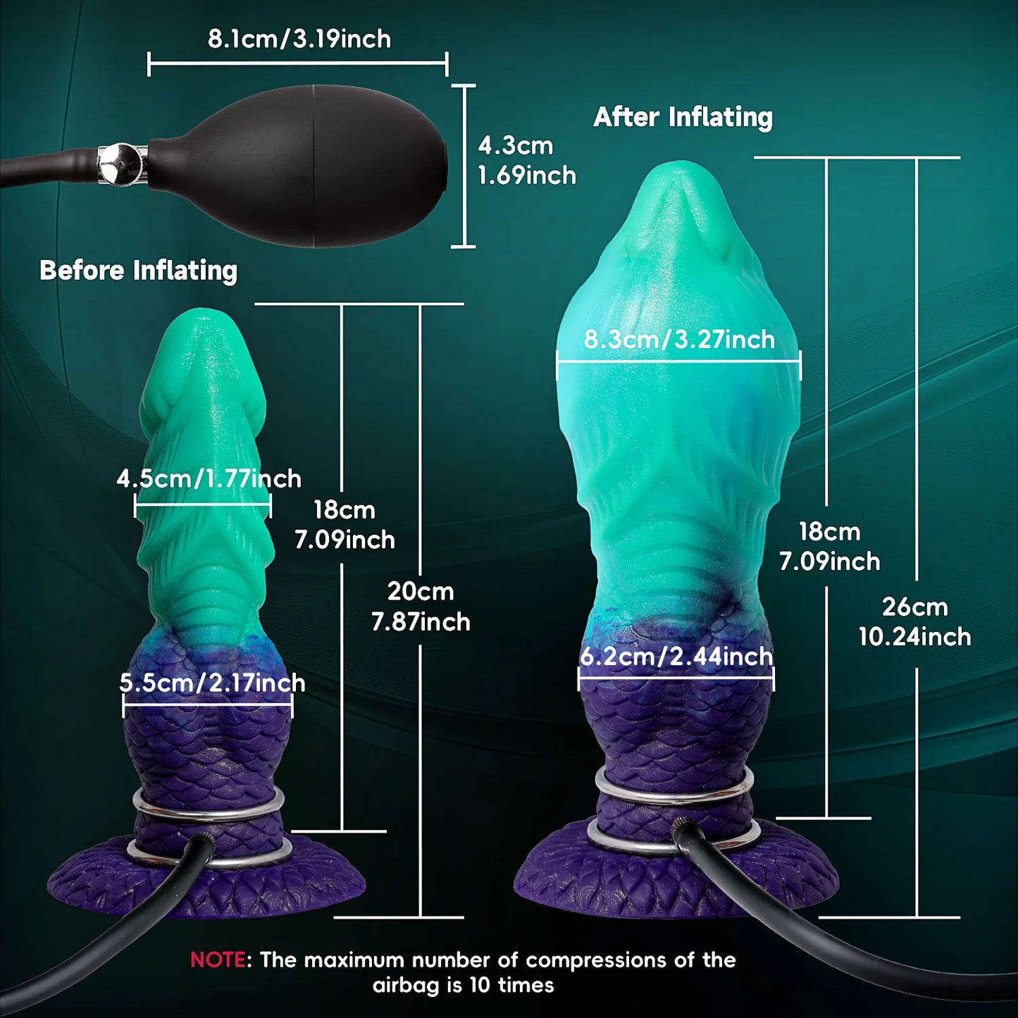 Dildo Monster Inflatable Animal Penis Butt Plug Tail Fantasy Dog Knot Dildos