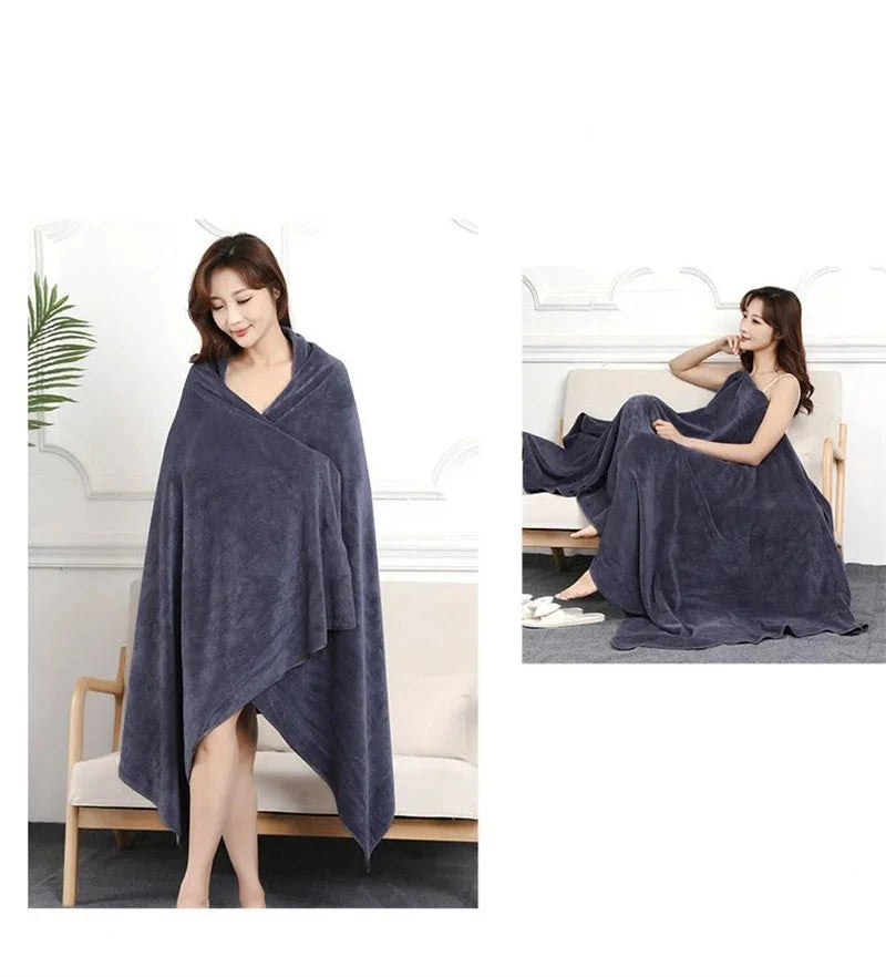 super large, thickening Microfiber ,soft, high absorption and quick-drying bath towel