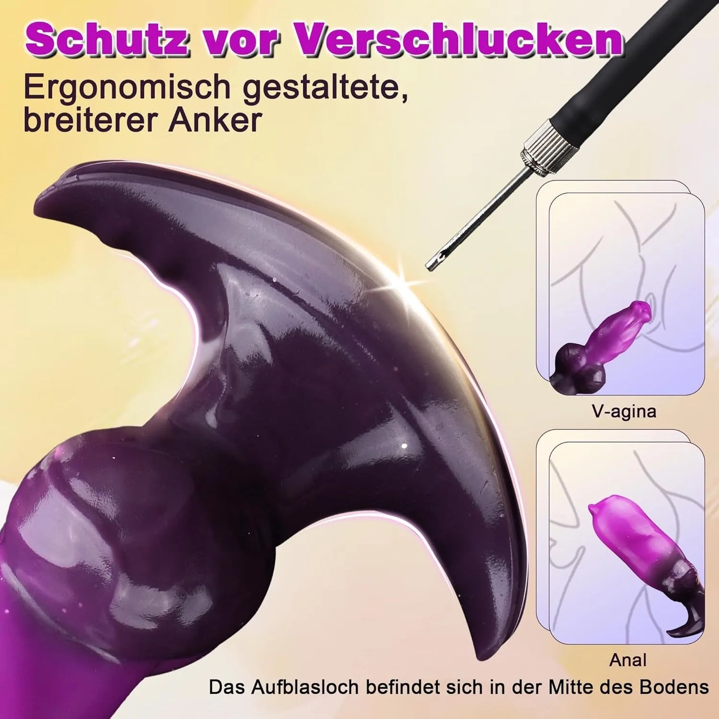 Dildo Monster Inflatable Animal Penis Butt Plug Tail Fantasy Dog Knot Dildos