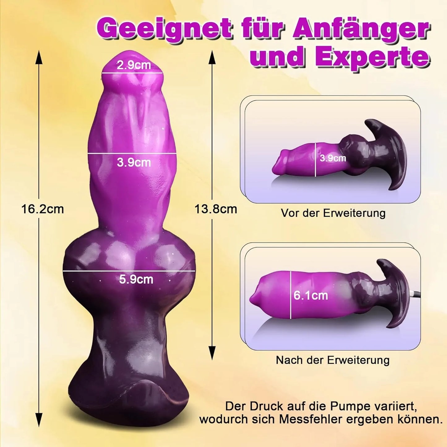 Dildo Monster Inflatable Animal Penis Butt Plug Tail Fantasy Dog Knot Dildos
