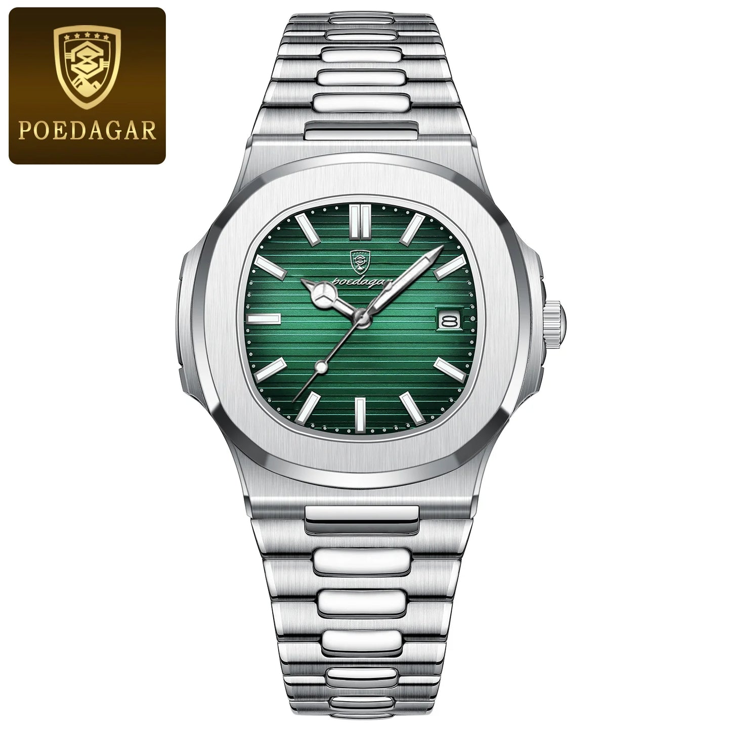 POEDAGAR Man Wristwatch Business Luxury Square Men Quartz Watch