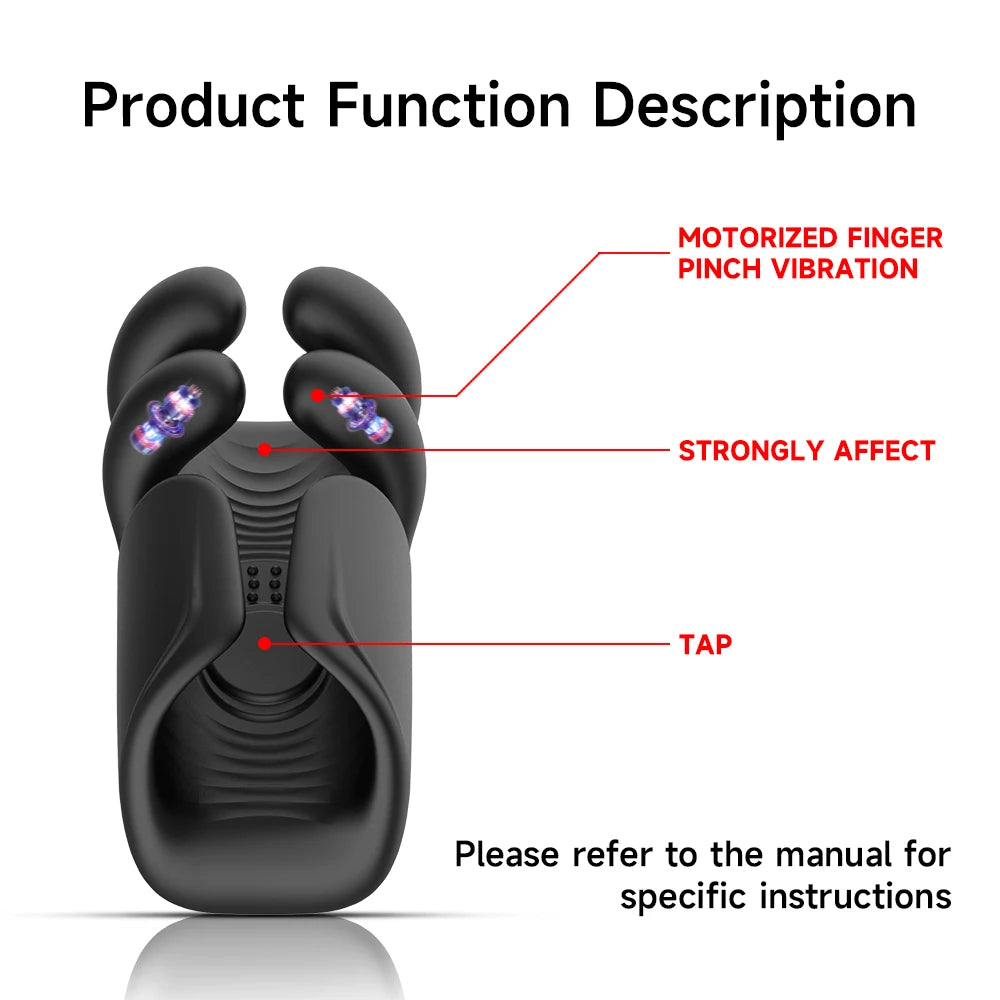 Glans Stimulation Silicone Trainer Vibrator Male Penis Delay Ejaculation Exerciser