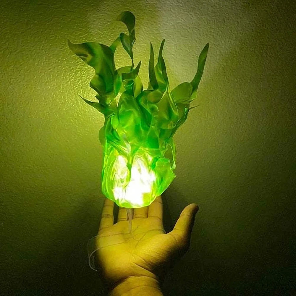 Halloween Hand Floating Fireball Cosplay Props Illuminated Flame Decoration
