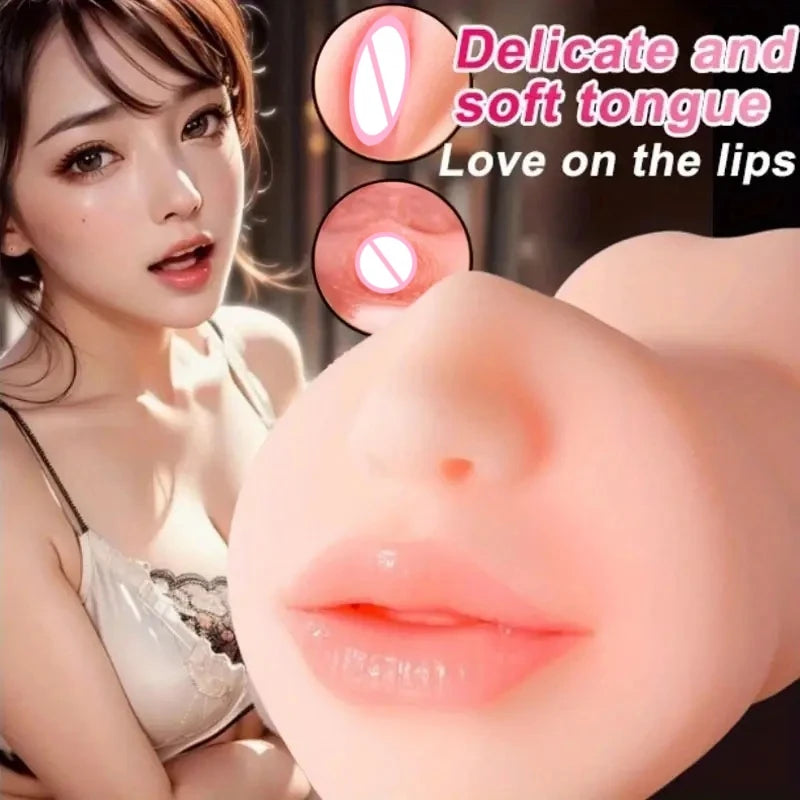 3 In 1 Sex Doll Toys Deep Throat Artificial Real Pussy Oral Male Masturbator Blowjob