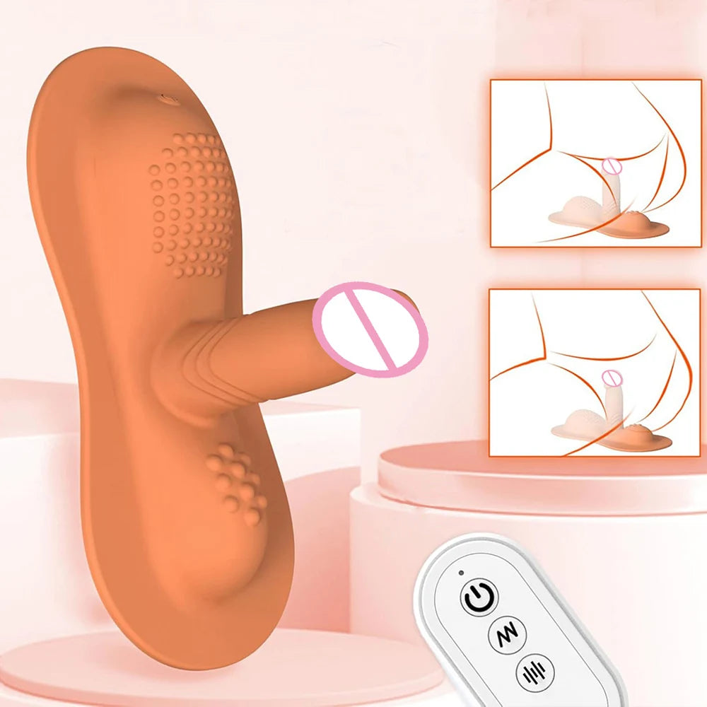 Big Sit and Ride Vibrators Dildo Remote Control Clit Anal G Spot Stimulator