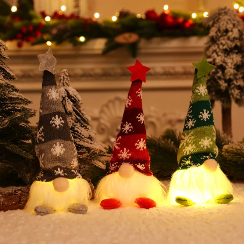 Glowing Gnome Christmas Faceless Doll Merry Christmas Home Decoration