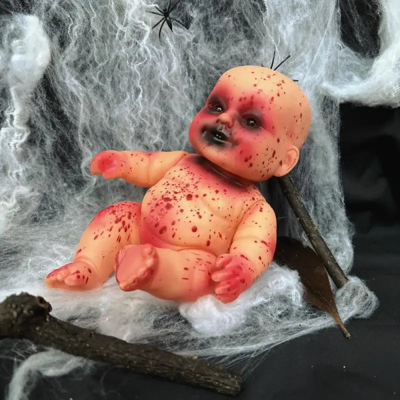 Halloween Scary Blood Doll Ghost Day Rebirth Zombie Baby Infant Horror Decor