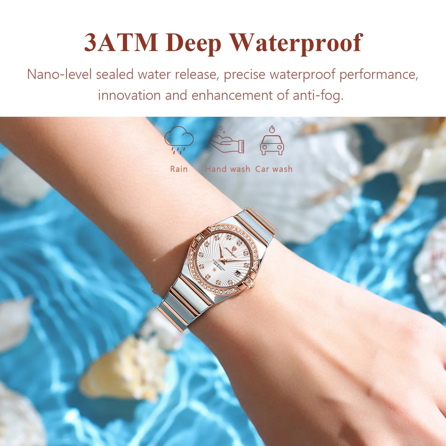 POEDAGAR Luxury Woman Wristwatch Waterproof Watch For Ladies