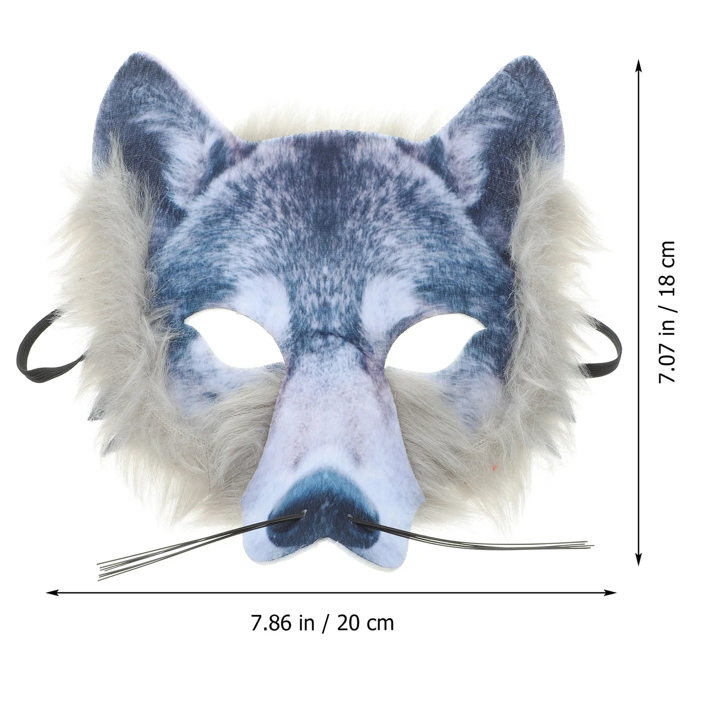 Halloween Party Mask Scary Wolf Mask PVC Animal Face Mask Cosplay Prop