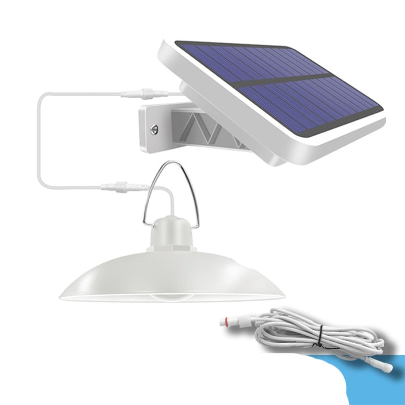 Waterproof Double Head Solar Pendant Light Outdoor Indoor Solar Lamp