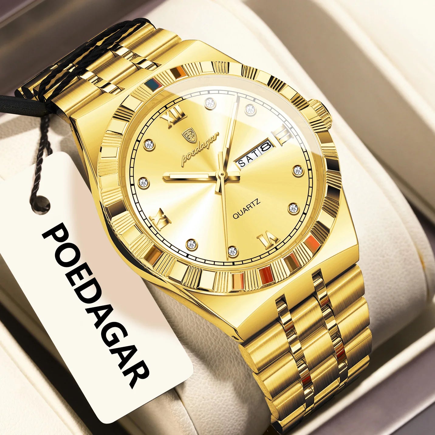 Original Luxury Man Wristwatch Waterproof Luminous Week Date Men's Watch