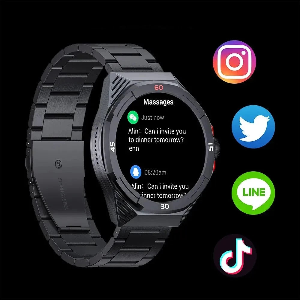 Bluetooth Calls Watch Waterproof Fitness Tracker Message Push Smartwatch