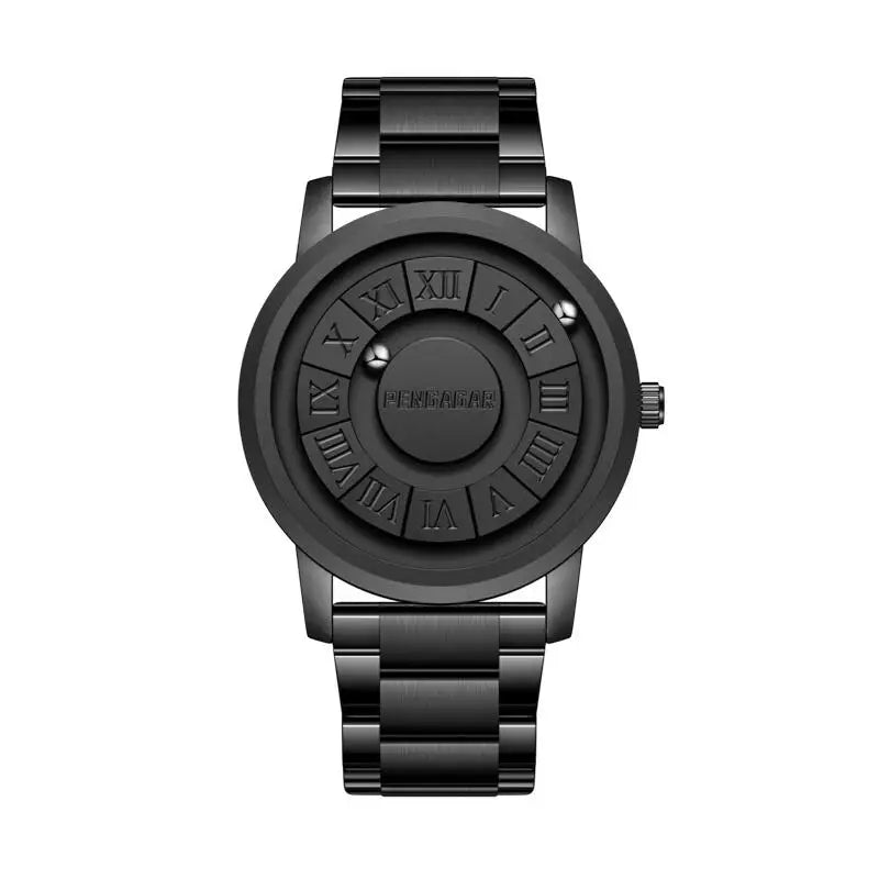 Luxury Watch Men Creative Scrolling Pointer Magnetic Force Sport Watch