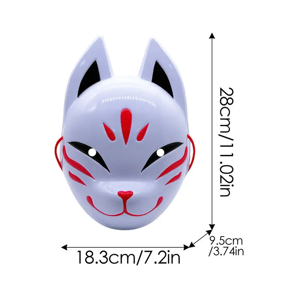 Halloween FoxMask Lightweight Cosplay Animal Face Cover Hair Accessory