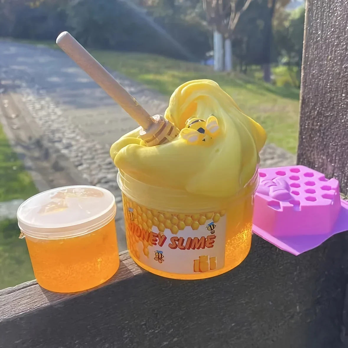 Honey Slime Set Honeycomb DIY Slime Kit Premade Crystal Toy Set