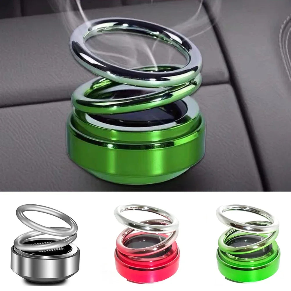 Car Auto Solar Energy Rotating Aromatherapy Air Fresher Diffuser