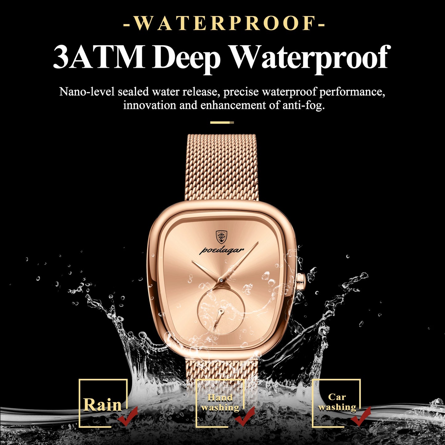 POEDAGAR Luxury Fashion Elegant Ladies Watch Waterproof Watch for Woman