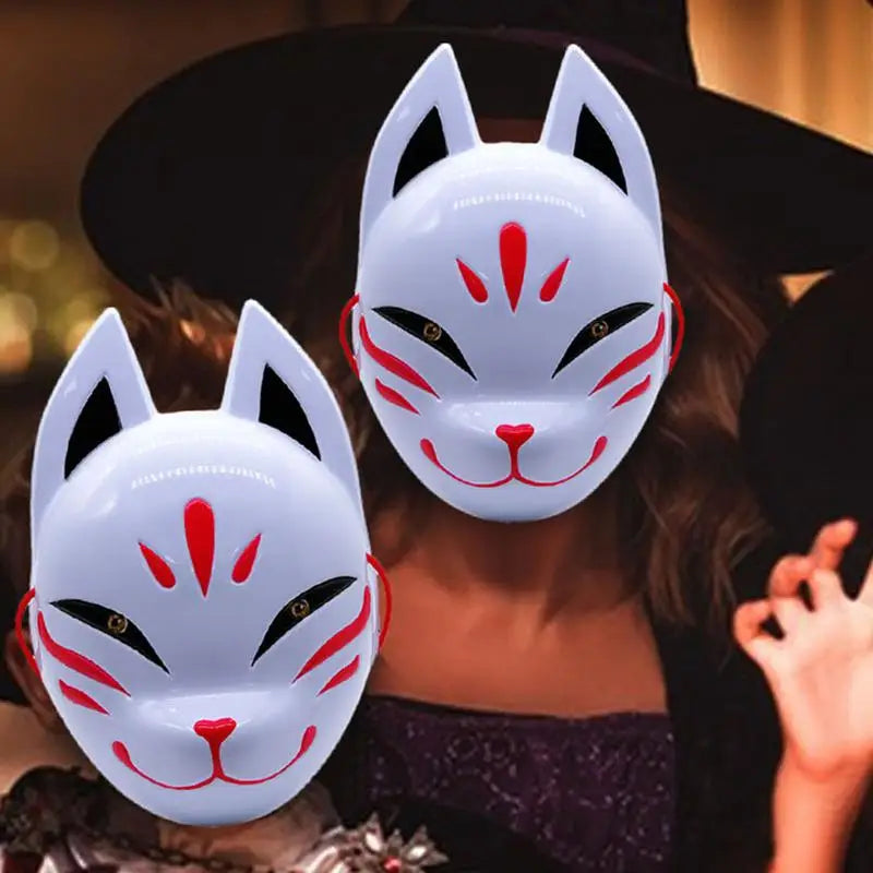 Halloween FoxMask Lightweight Cosplay Animal Face Cover Hair Accessory