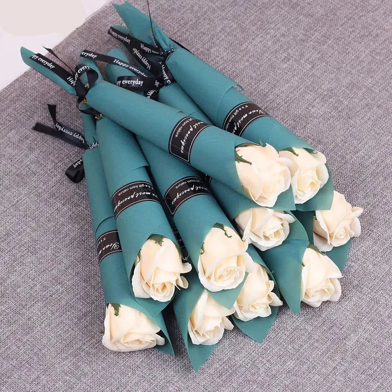 10pcs Soap Rose Artificial Flower Girl Friend Valentines Day Gift