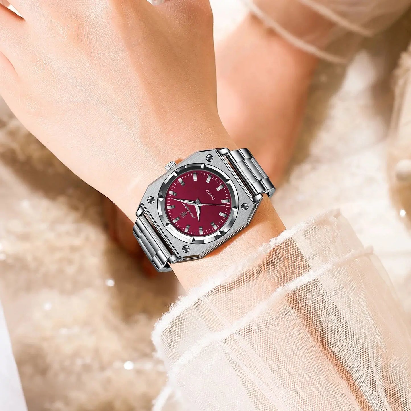 Luxury Casual Ladies Wristwatch Waterproof Stainless Steel Luminous Woman Watch