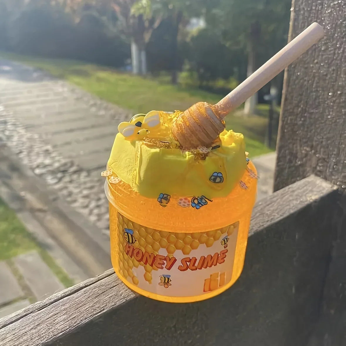 Honey Slime Set Honeycomb DIY Slime Kit Premade Crystal Toy Set