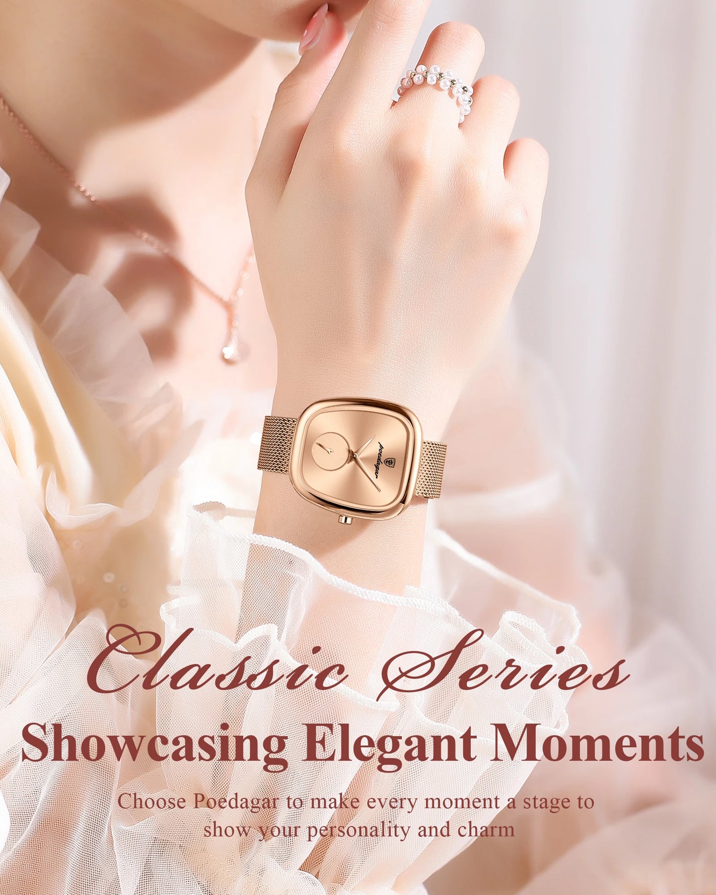POEDAGAR Luxury Fashion Elegant Ladies Watch Waterproof Watch for Woman