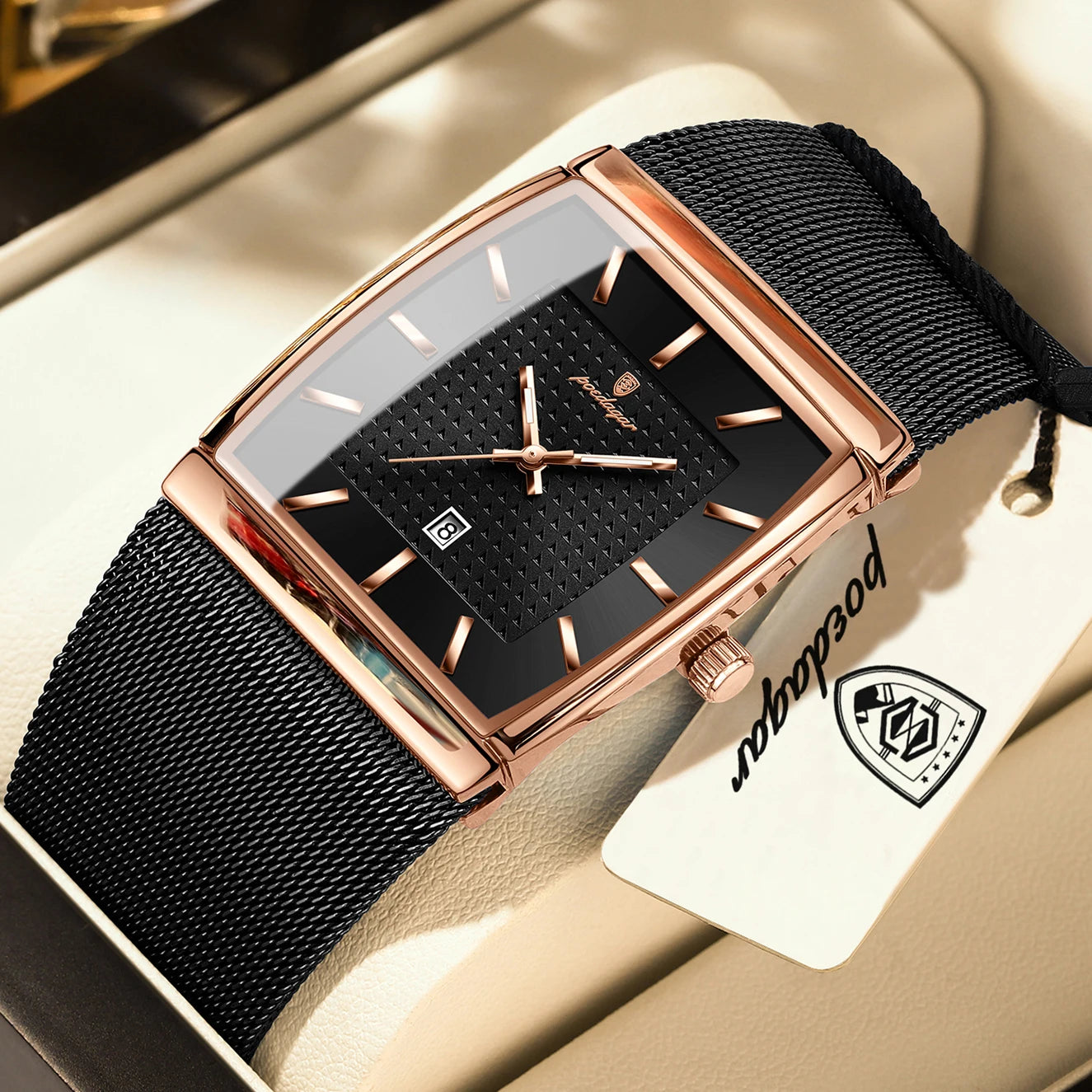 POEDAGAR Luxury Men Watch Date Waterproof Luminous Man Wristwatch