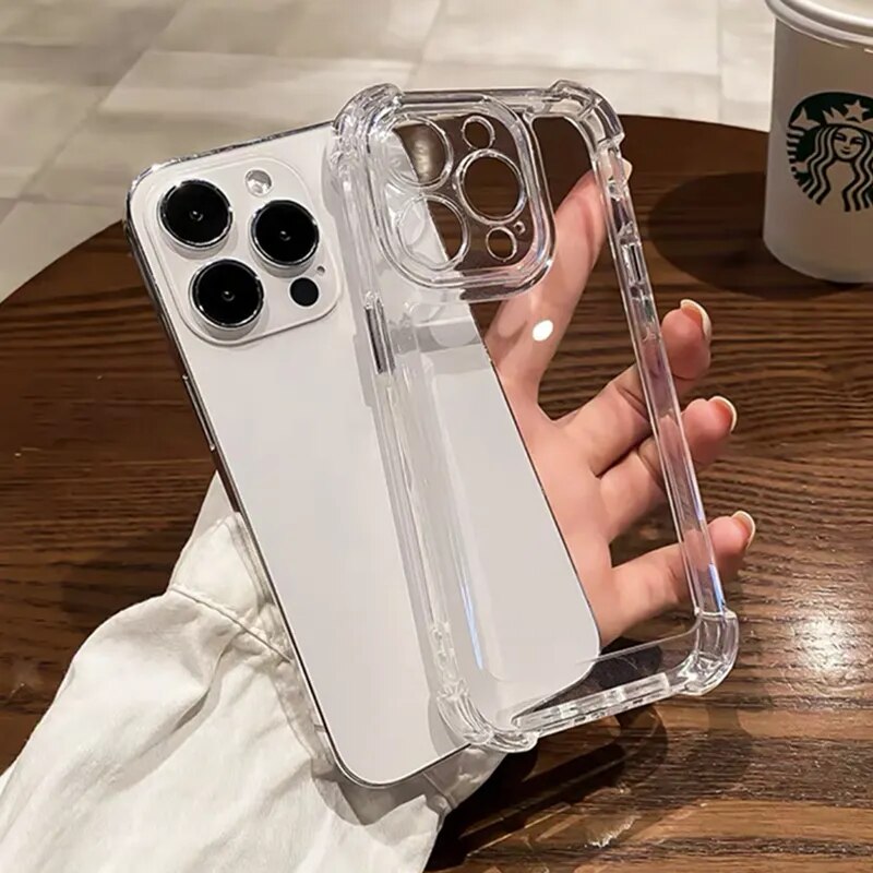 Shockproof Clear Case For iPhone 14 13 12 11 15 Pro Max X XR XS 8 Plus Back Cover