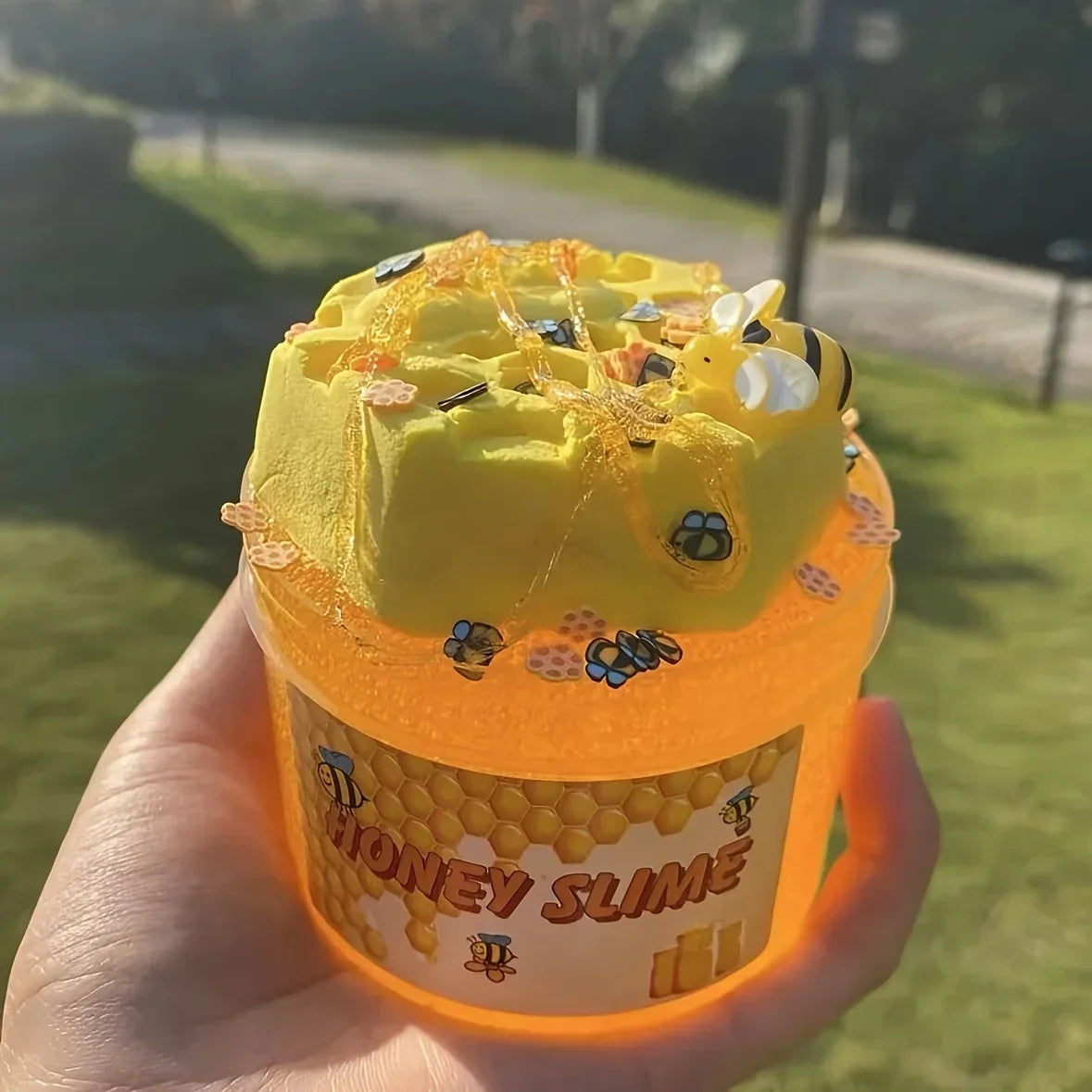 Honey Slime Set Honeycomb DIY Slime Kit Premade Crystal Toy Set