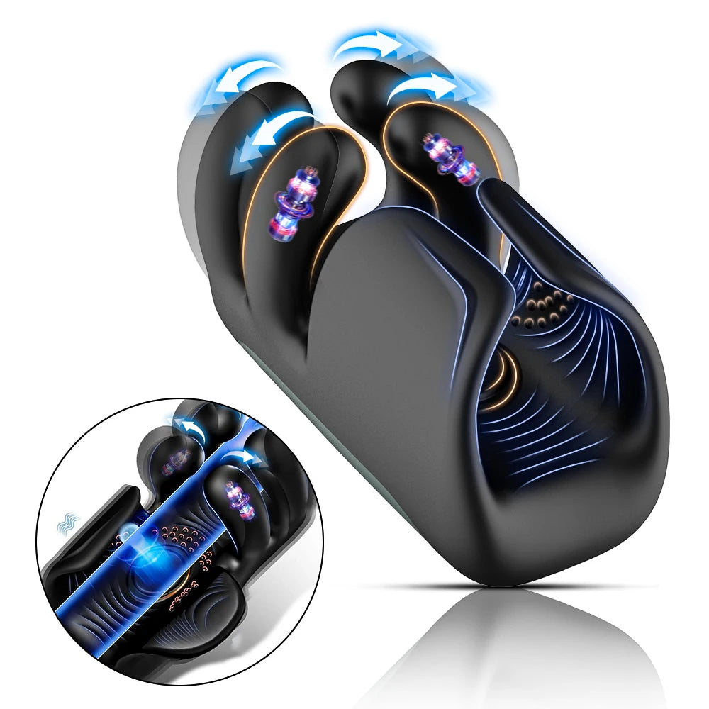 Glans Stimulation Silicone Trainer Vibrator Male Penis Delay Ejaculation Exerciser