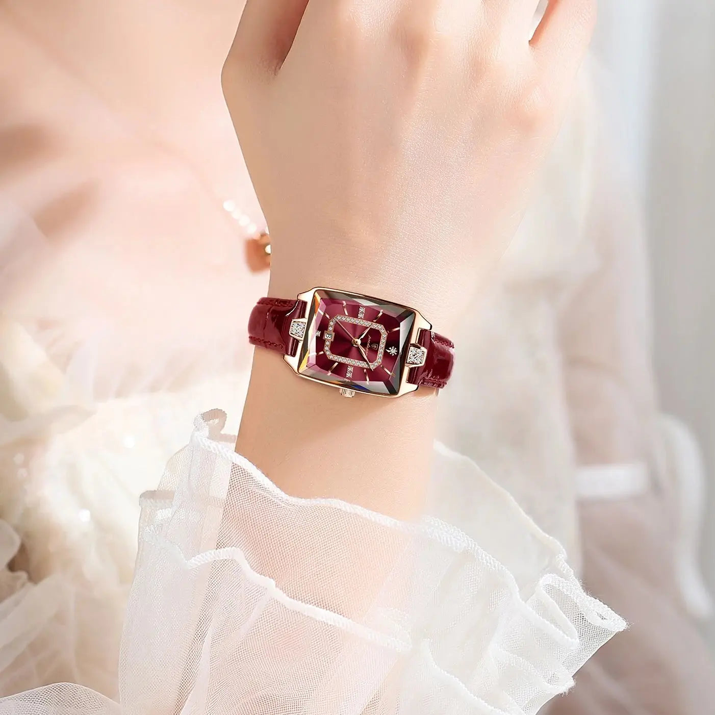 POEDAGAR Luxury High Quality Women Wristwatch Waterproof Date Rectangle Watch