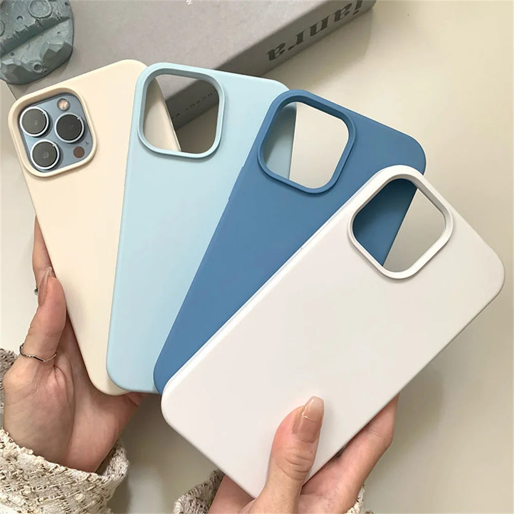 Luxury Original Silicone Case for Apple iPhone 16 15 14 Plus Official Cases