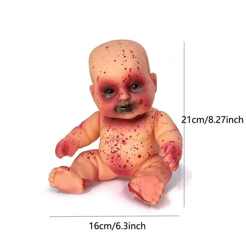 Halloween Scary Blood Doll Ghost Day Rebirth Zombie Baby Infant Horror Decor