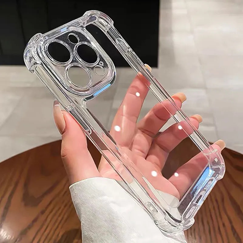 Shockproof Clear Case For iPhone 14 13 12 11 15 Pro Max X XR XS 8 Plus Back Cover