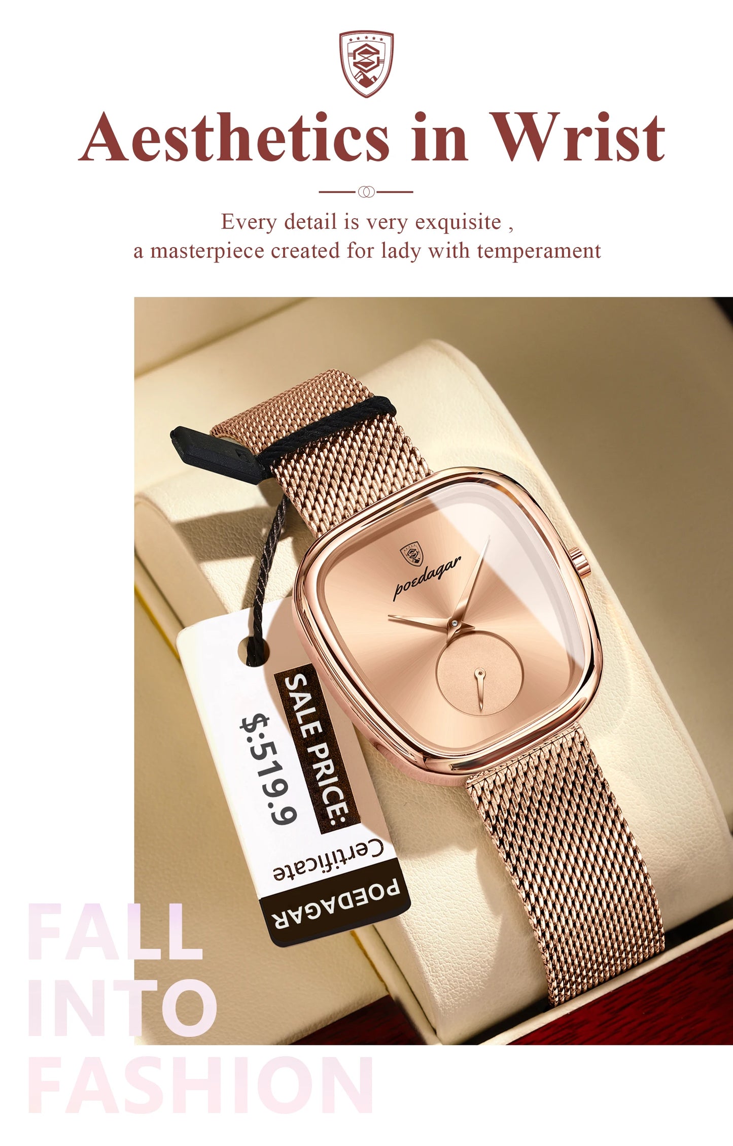 POEDAGAR Luxury Fashion Elegant Ladies Watch Waterproof Watch for Woman