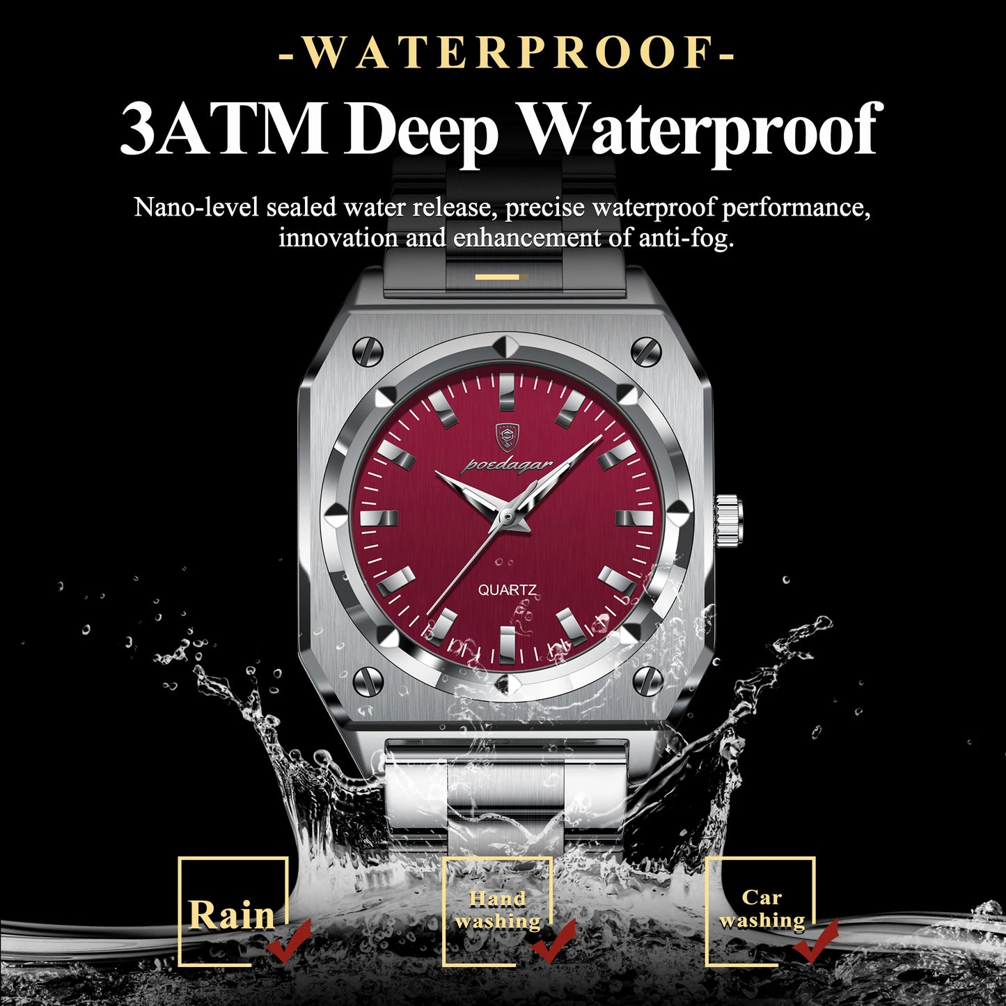 Luxury Casual Ladies Wristwatch Waterproof Stainless Steel Luminous Woman Watch