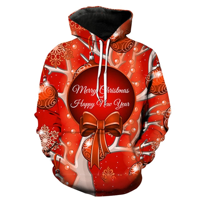 Christmas Hoodie Men's Women's Fashion 3D Printed Sweatshirt Pullover