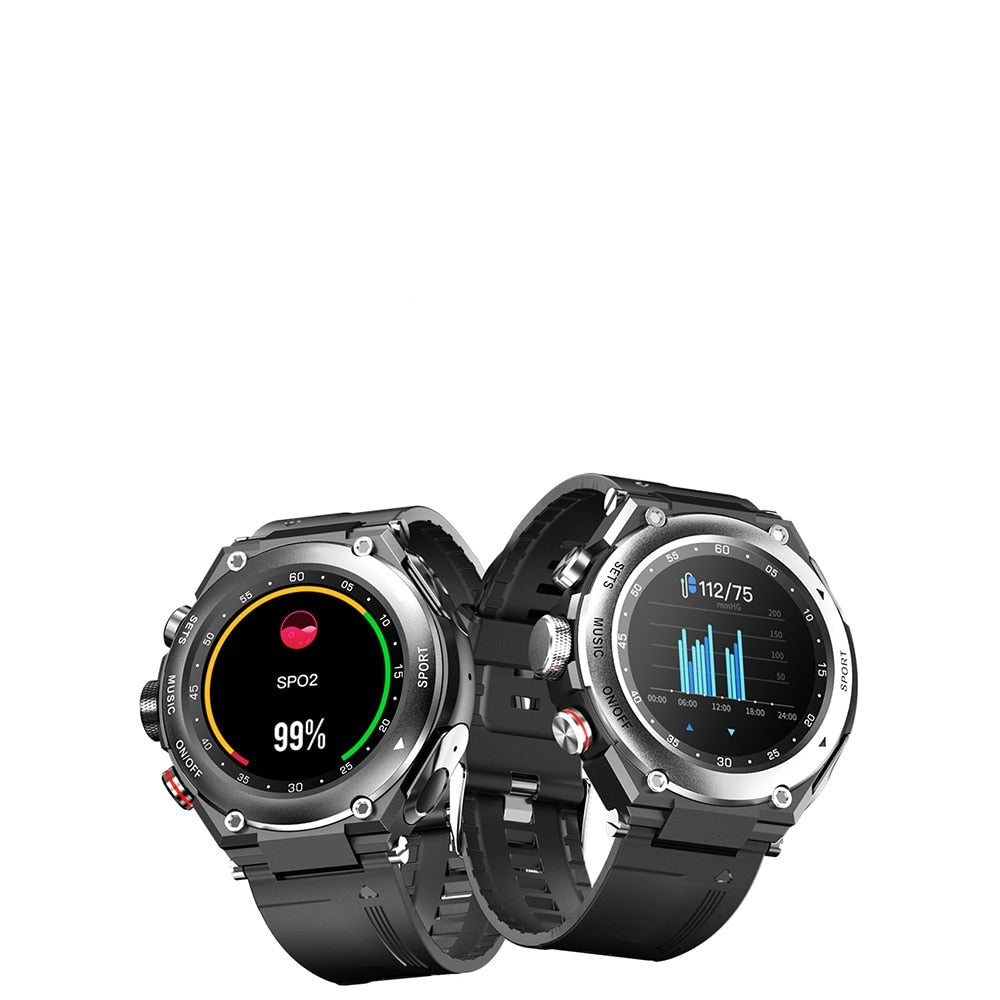 2 in 1 TWS Earphones Support Bluetooth Call Body Temperature Smart Watch