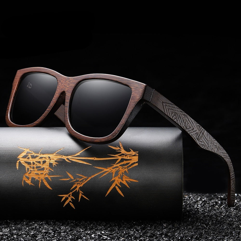 Natural Bamboo Wooden Sunglasses Handmade Polarized Glasses