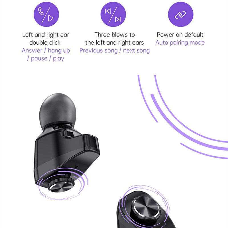 TWS Wireless Headset Bluetooth Call Weather Tracker 2 in 1 smart watch