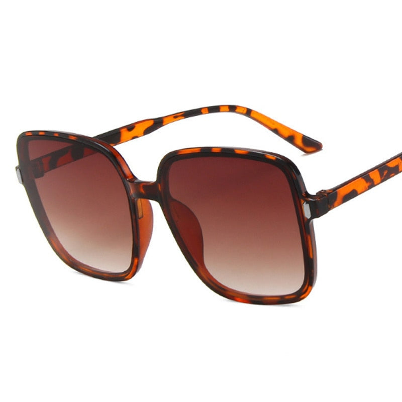 Square Woman Retro Vintage Gradient Sunglasses