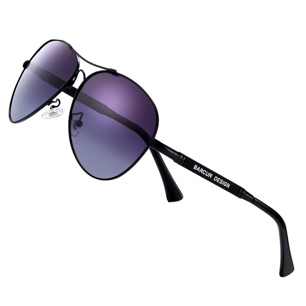 Titanium Alloy Polarized men Women Pilot Gradient sunglasses