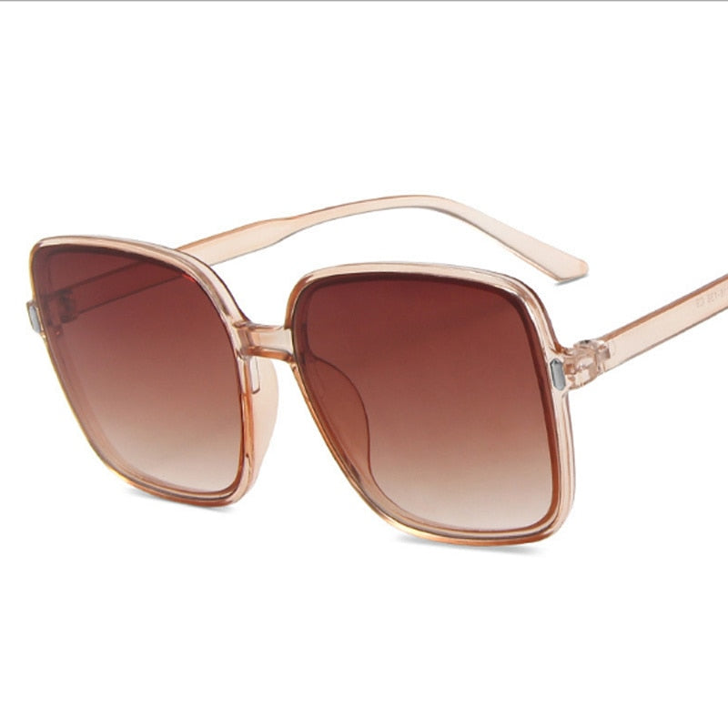 Square Woman Retro Vintage Gradient Sunglasses