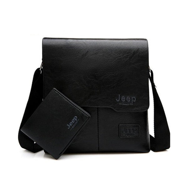 Men Leather Messenger Shoulder Bag Business Crossbody Casual Bag