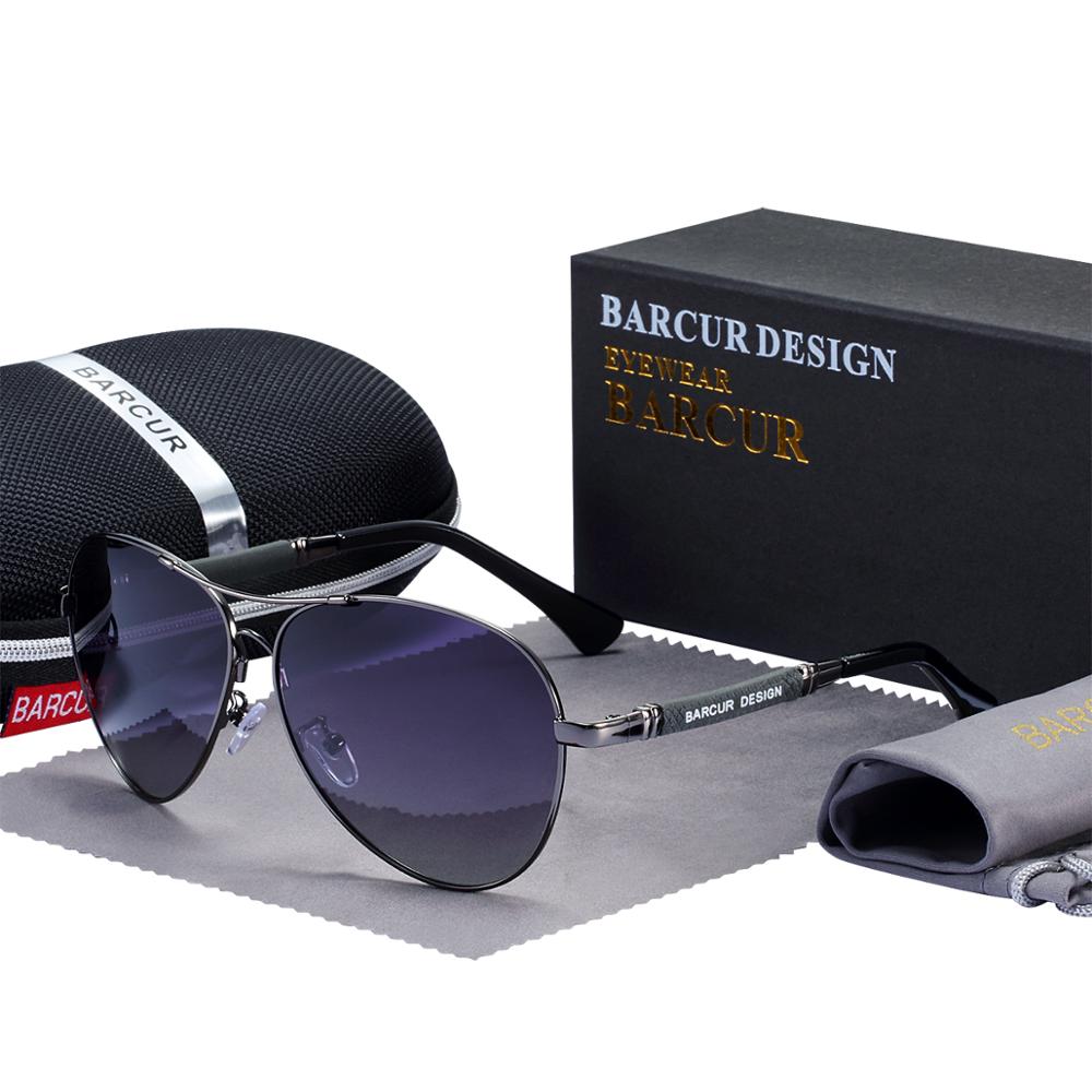 Titanium Alloy Polarized men Women Pilot Gradient sunglasses