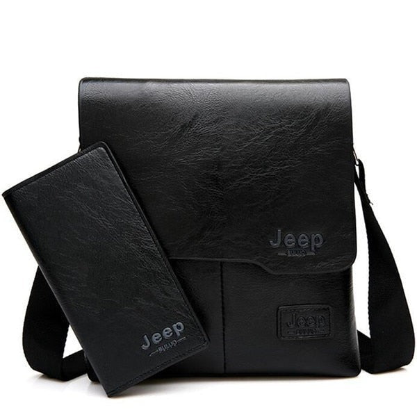 Men Leather Messenger Shoulder Bag Business Crossbody Casual Bag