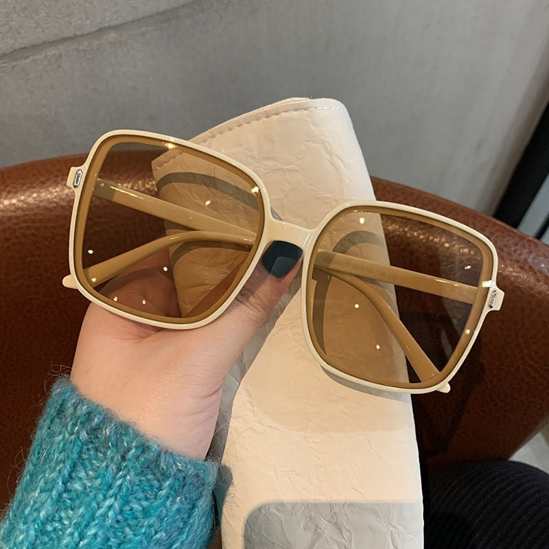 Square Woman Retro Vintage Gradient Sunglasses